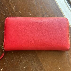 Jcrew Elegant Red Leather Wallet